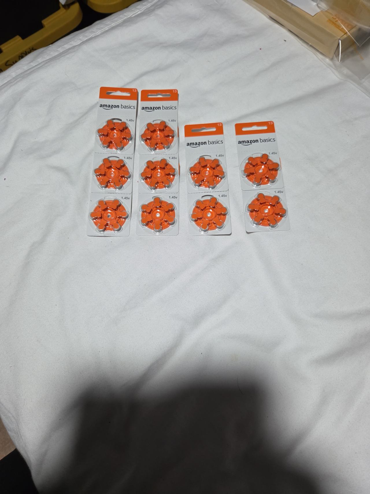 Amazon Basics Hearing Aid Batteries Size 13 Orange Tab