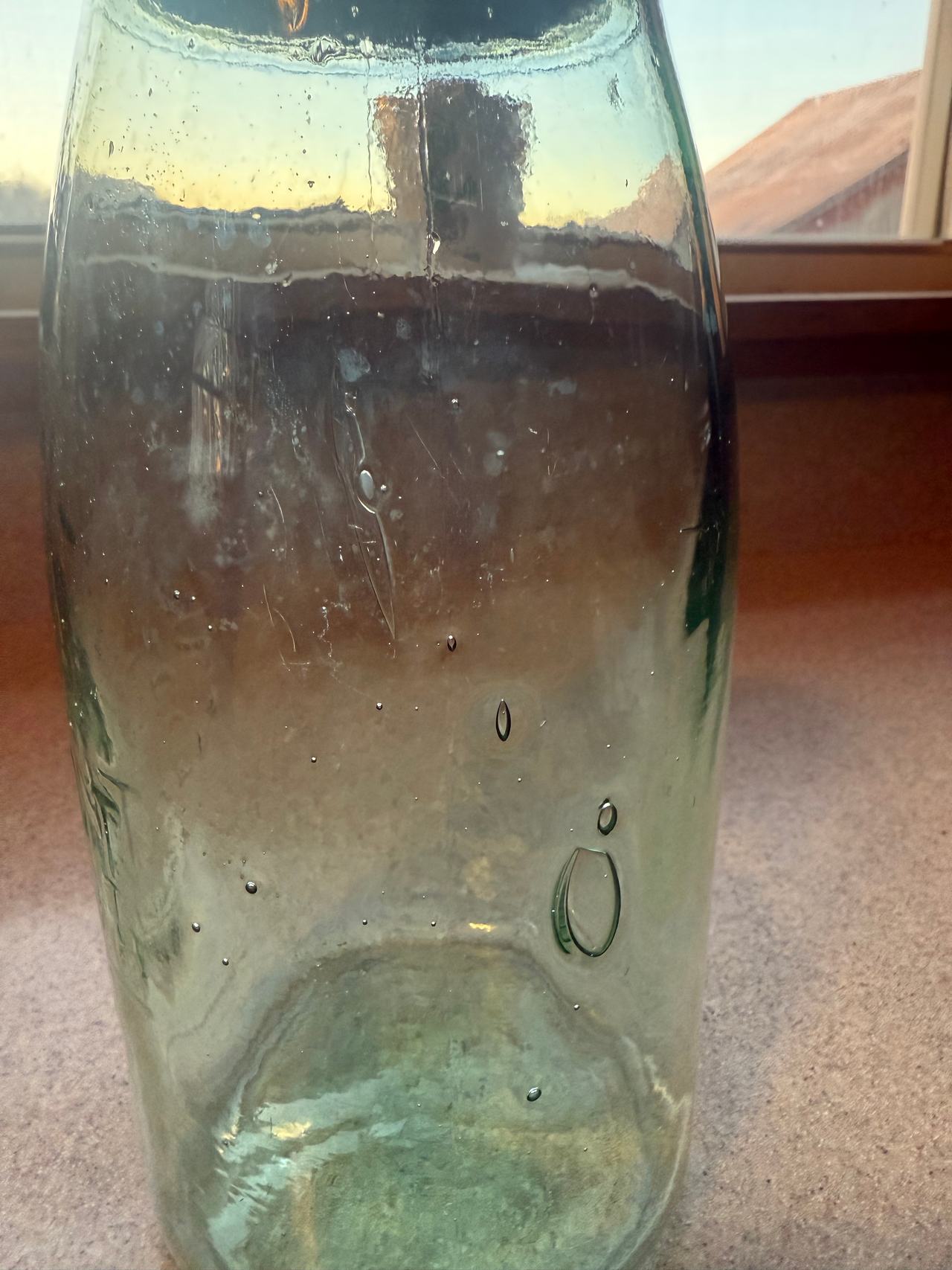 Mason's Patent Half Gallon Green glass error Canning Jar