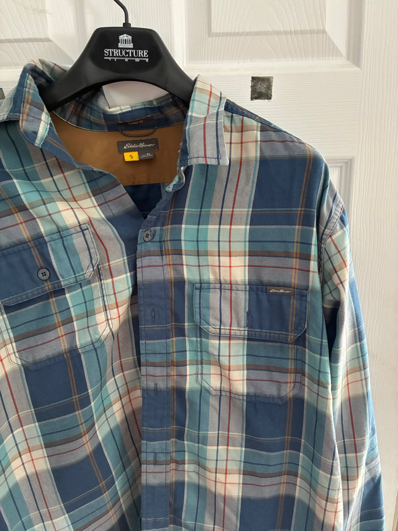 Eddie Bauer Men's Fleece-Lined Flannel Shirt