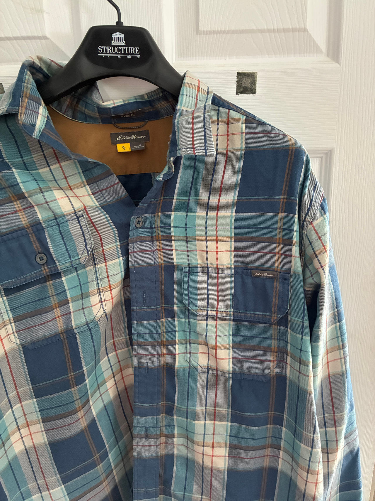 Eddie Bauer Men's Fleece-Lined Flannel Shirt