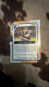 2022 Panini Elite Extra Edition Prime Numbers Tyler Mattison Baseball Card - Image 2