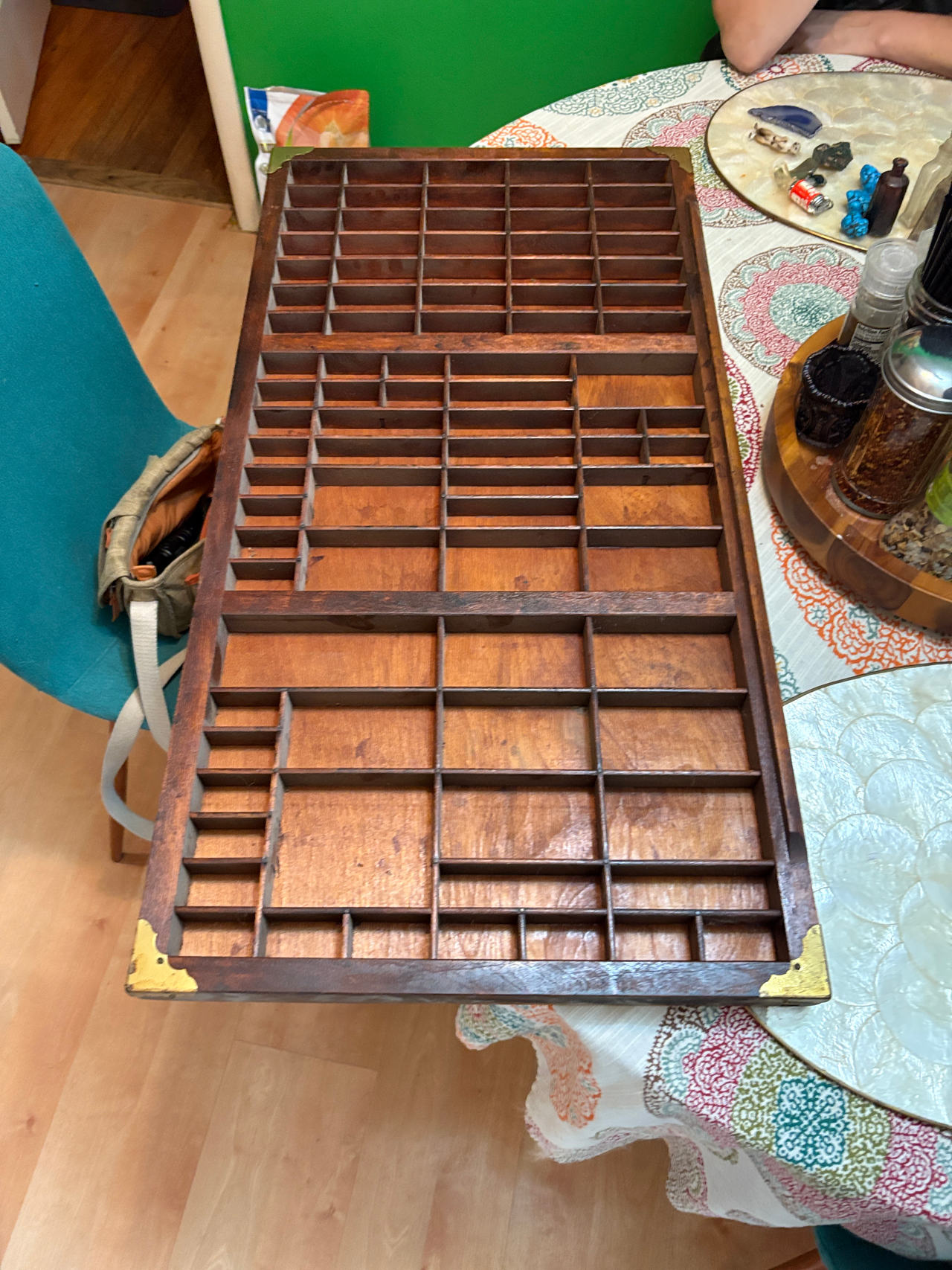 Antique Printer's Type Tray