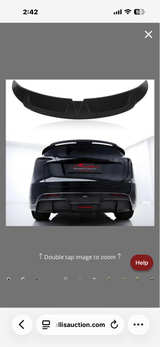 Tesla Model Y Performance Style Rear Trunk Spoiler - Matte Black - Image 1