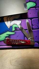 Case XX Dark Red Bone Trapper Pocket Knife - Image 2