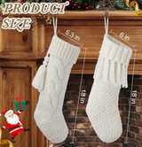 STEO SPCE 6 Pack Vintage Knit Christmas Stockings – White Beige Apricot Rustic - Image 4