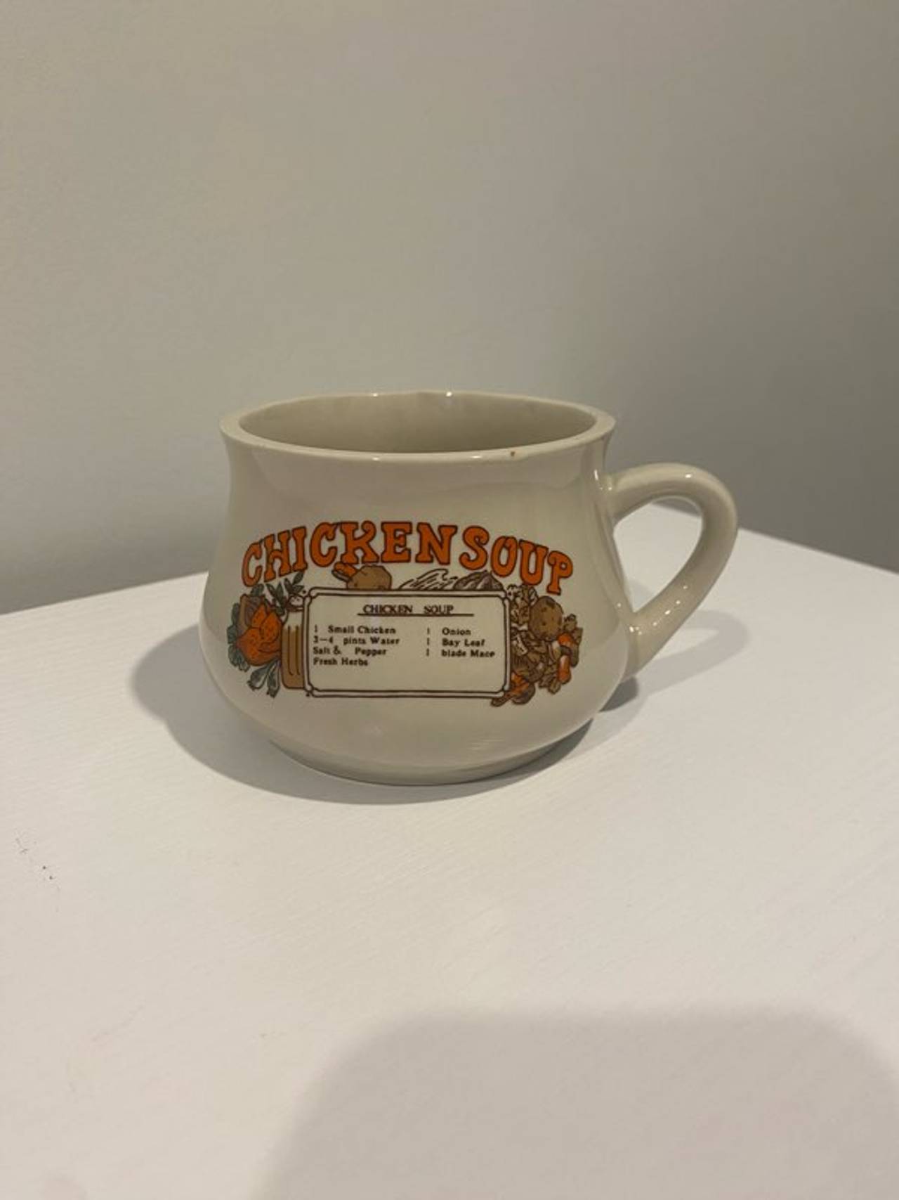 Vintage Chicken Soup Recipe Mug