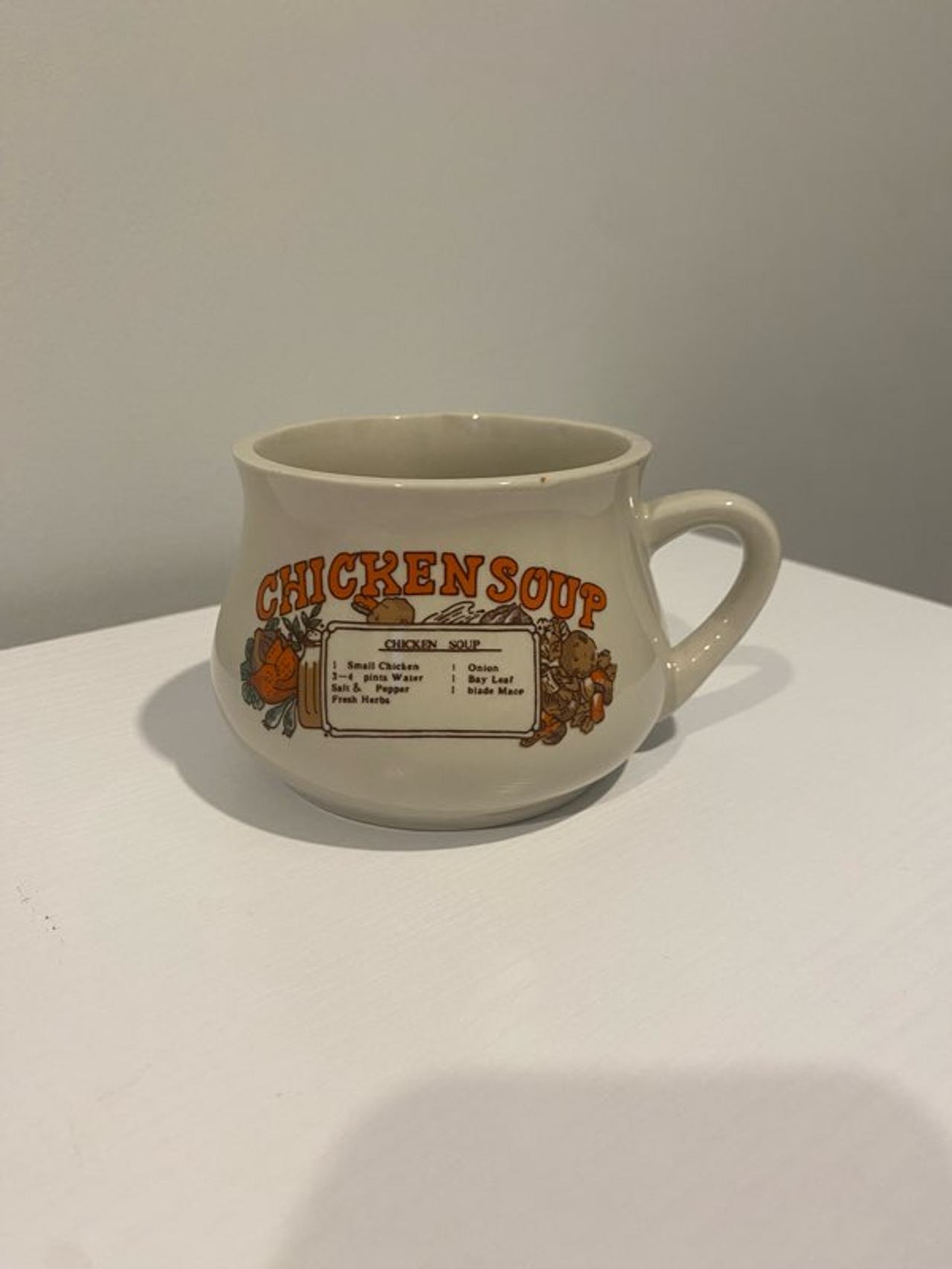 Vintage Chicken Soup Recipe Mug