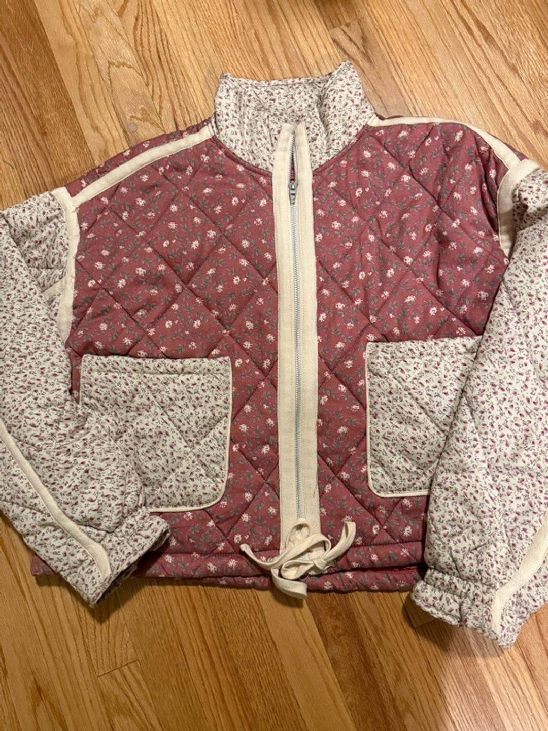 BlankNYC Bloom Bash Quilted Bomber Jacket- Size M
