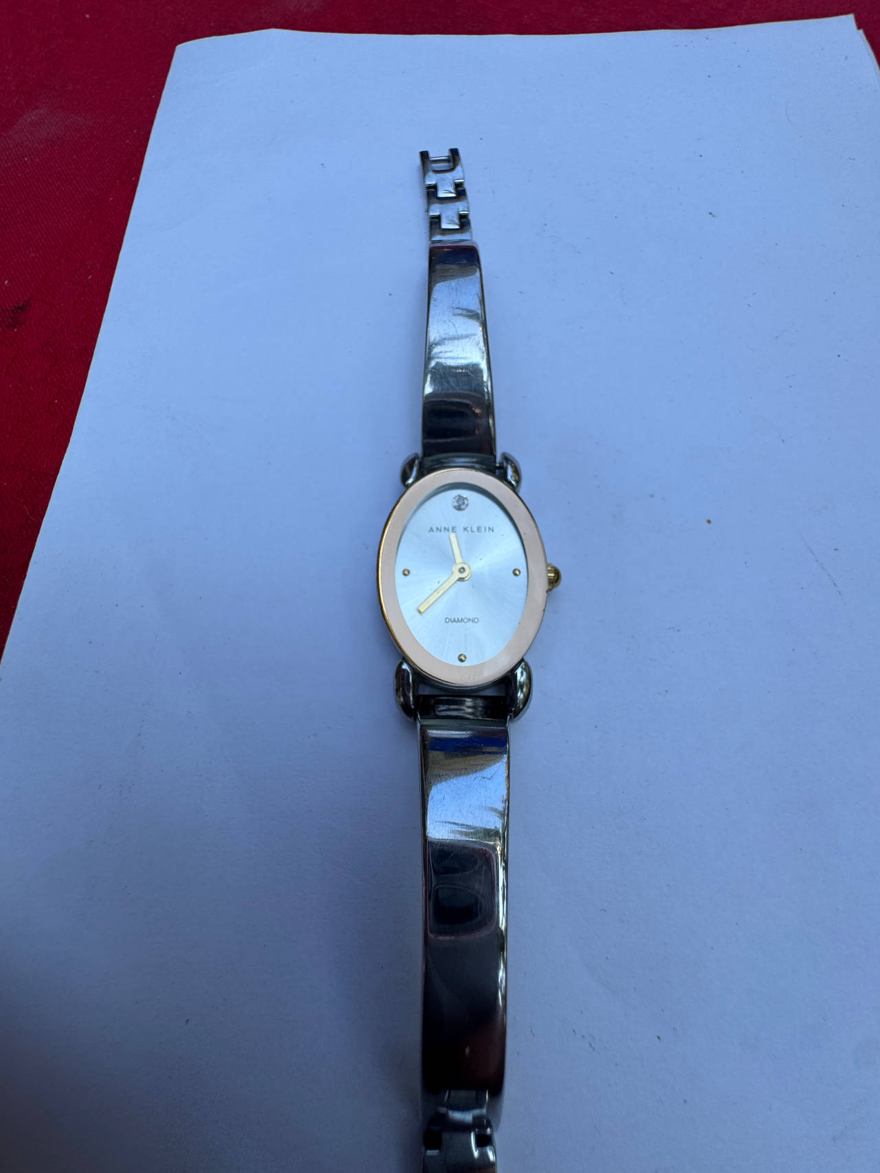 Anne Klein Women's Diamond-Accented Bangle Watch
