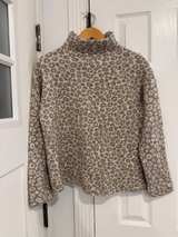 Christian Siriano Leopard Print Mock Neck Sweater Medium - Image 6