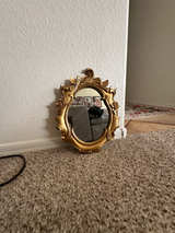 Ornate Gold Oval Mirror - Image 1