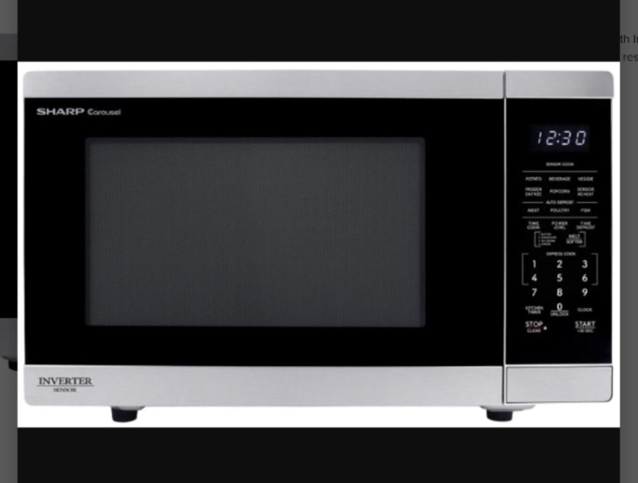 Sharp Carousel 1.1 cu. ft. 1000W Inverter Microwave Oven