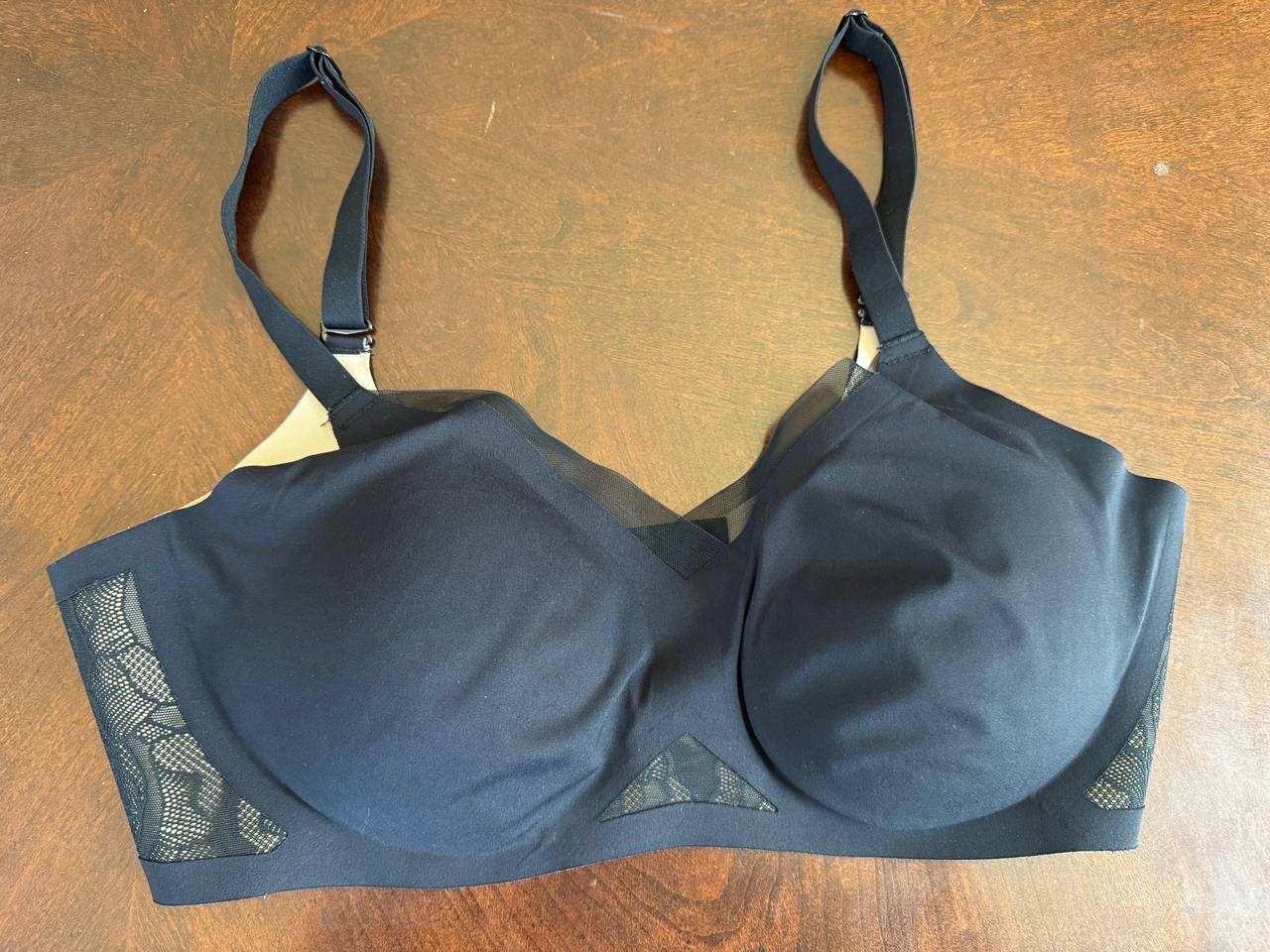Honey love Women's sports Bra black size large removable pads no wires
