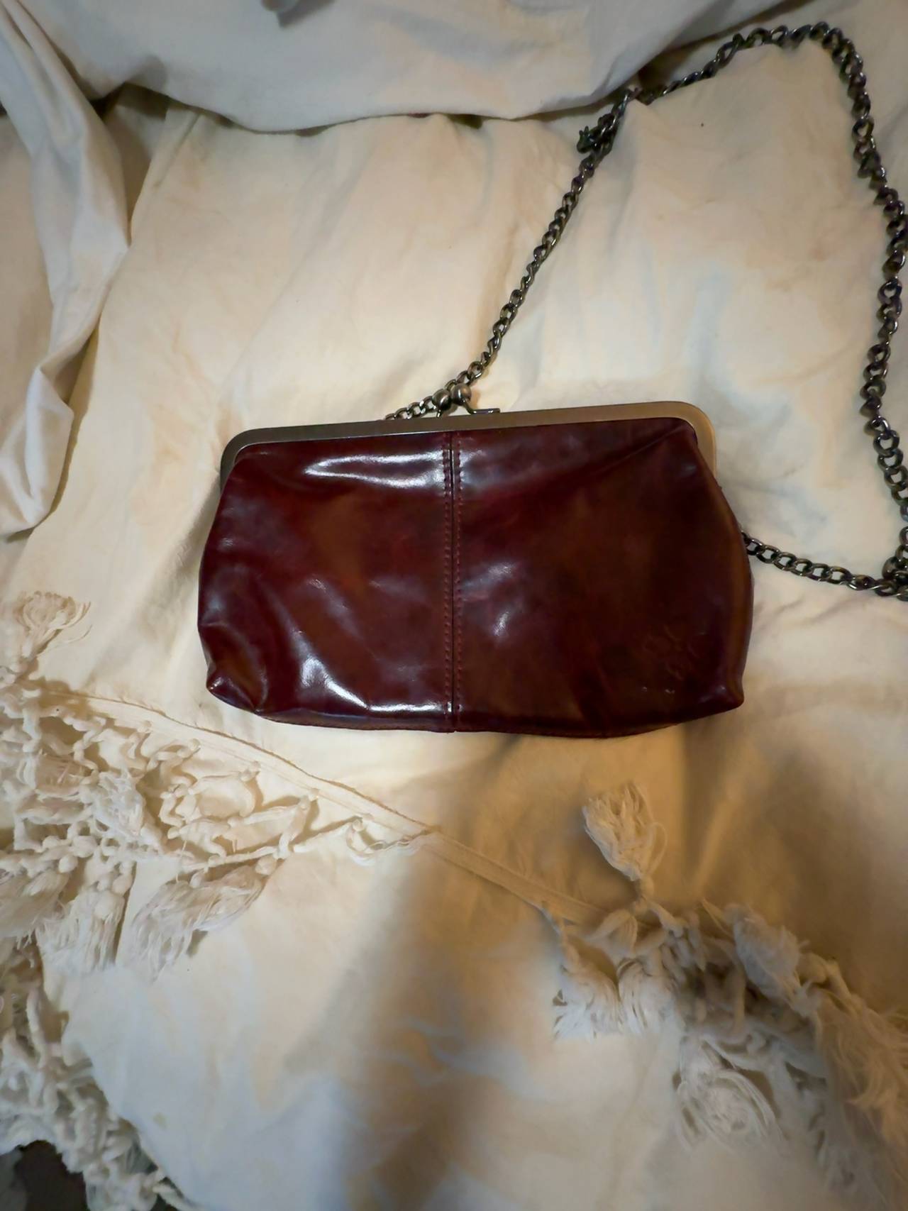 Patricia Nash Red Clutch with Chain Strap