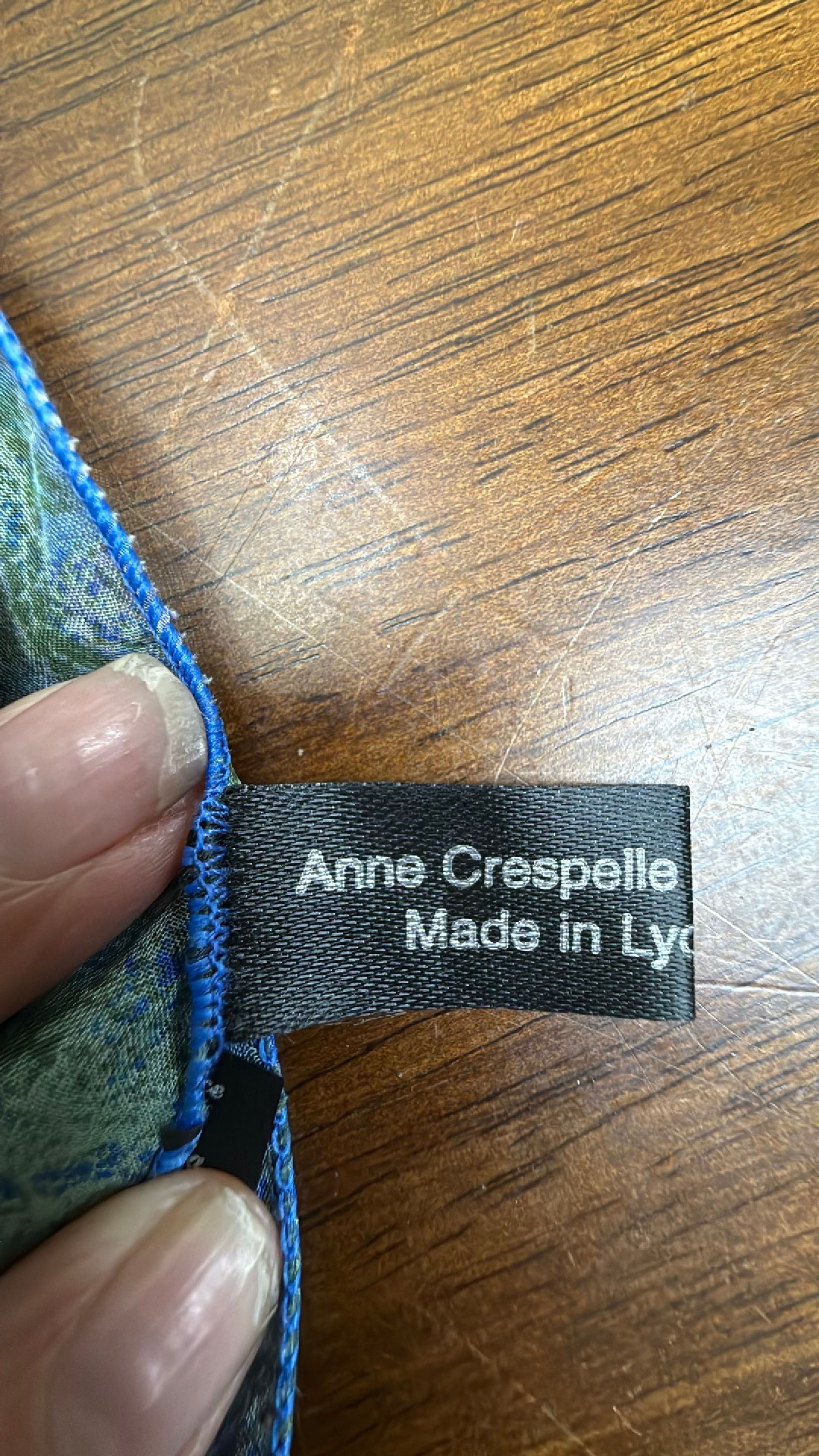 Anne Crespelle Editions- Paris Impressionist Floral Silk Scarf - Image 3