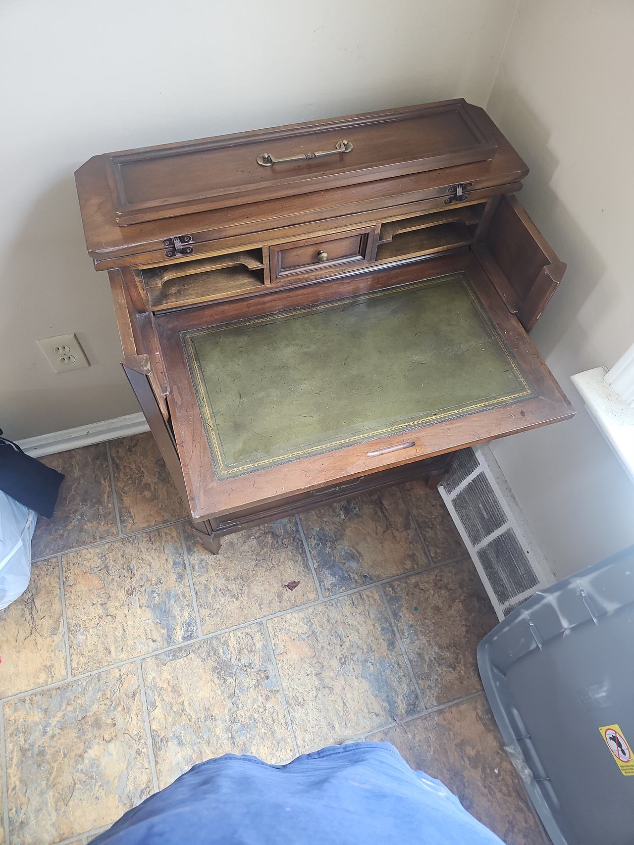 Vintage Drop Front Secretary Desk