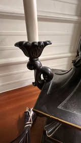 Vintage Black & Gold Candelabra Table Lamp - Image 7