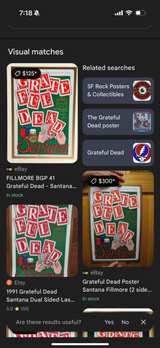 Grateful Dead Santana Las Vegas 1991 Concert Poster - Image 2