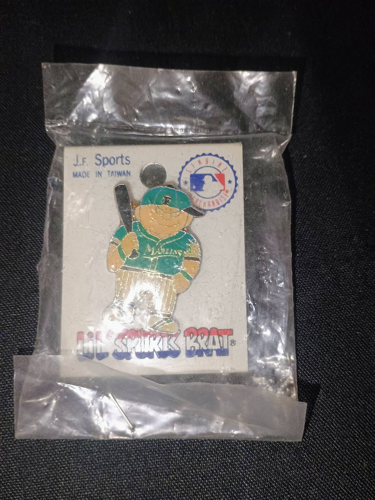 J.F. Sports Lil' Sports Brat Florida Marlins Enamel Pin