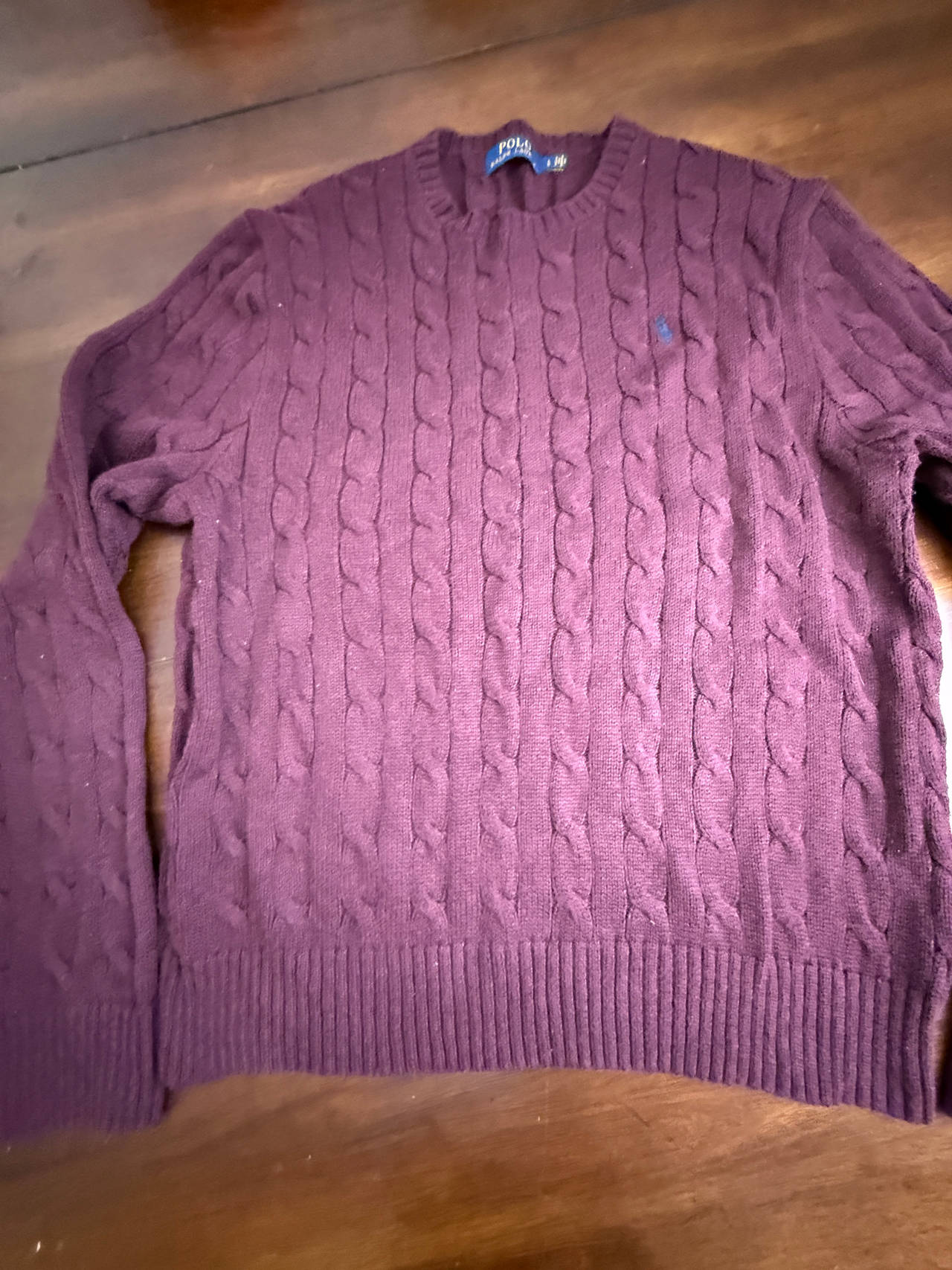 Polo Ralph Lauren Cable-Knit Cotton Sweater L