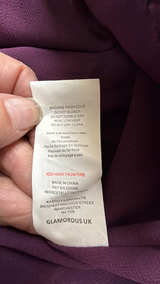 Collective the Label Purple Ruched Metallic Mini Skirt size 2 - Image 4
