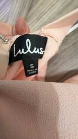 Lulus Blush Pink Halter Fit and Flare Dress small - Image 4