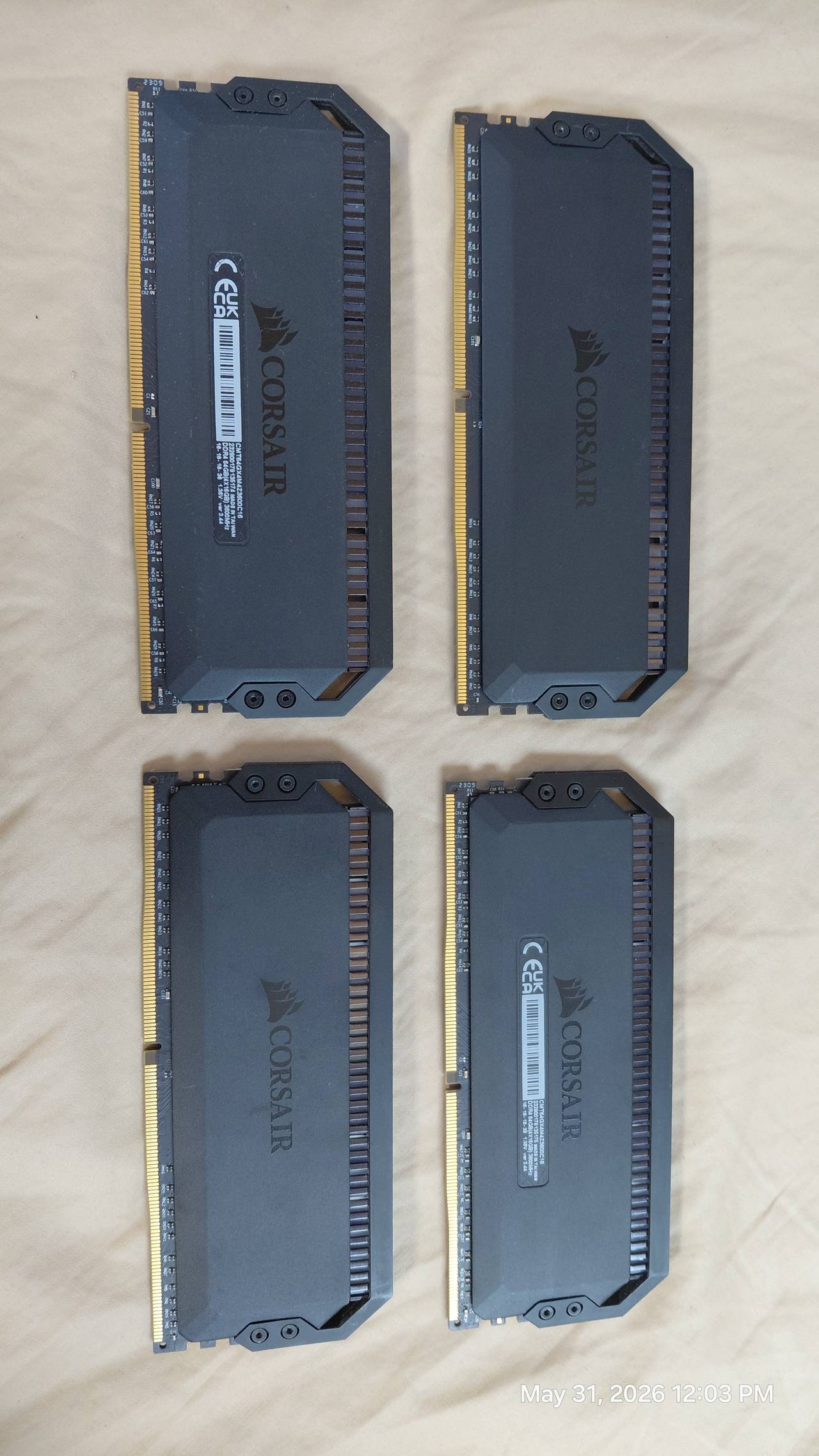 Corsair Dominator Platinum RGB 32GB (2x16GB) DDR5 6400MHz C32 Desktop Memory