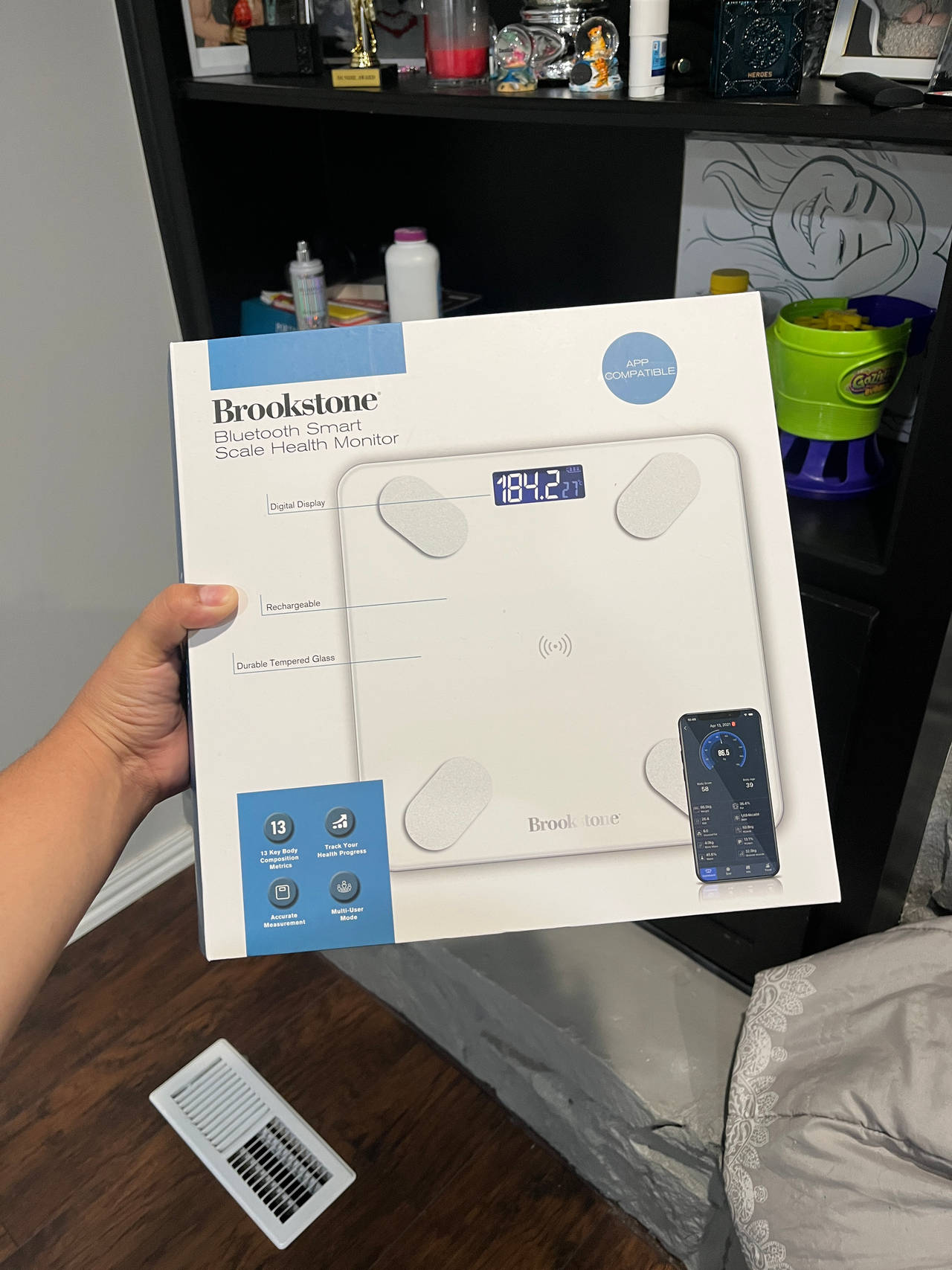 Brookstone Bluetooth Smart Scale Health Monitor