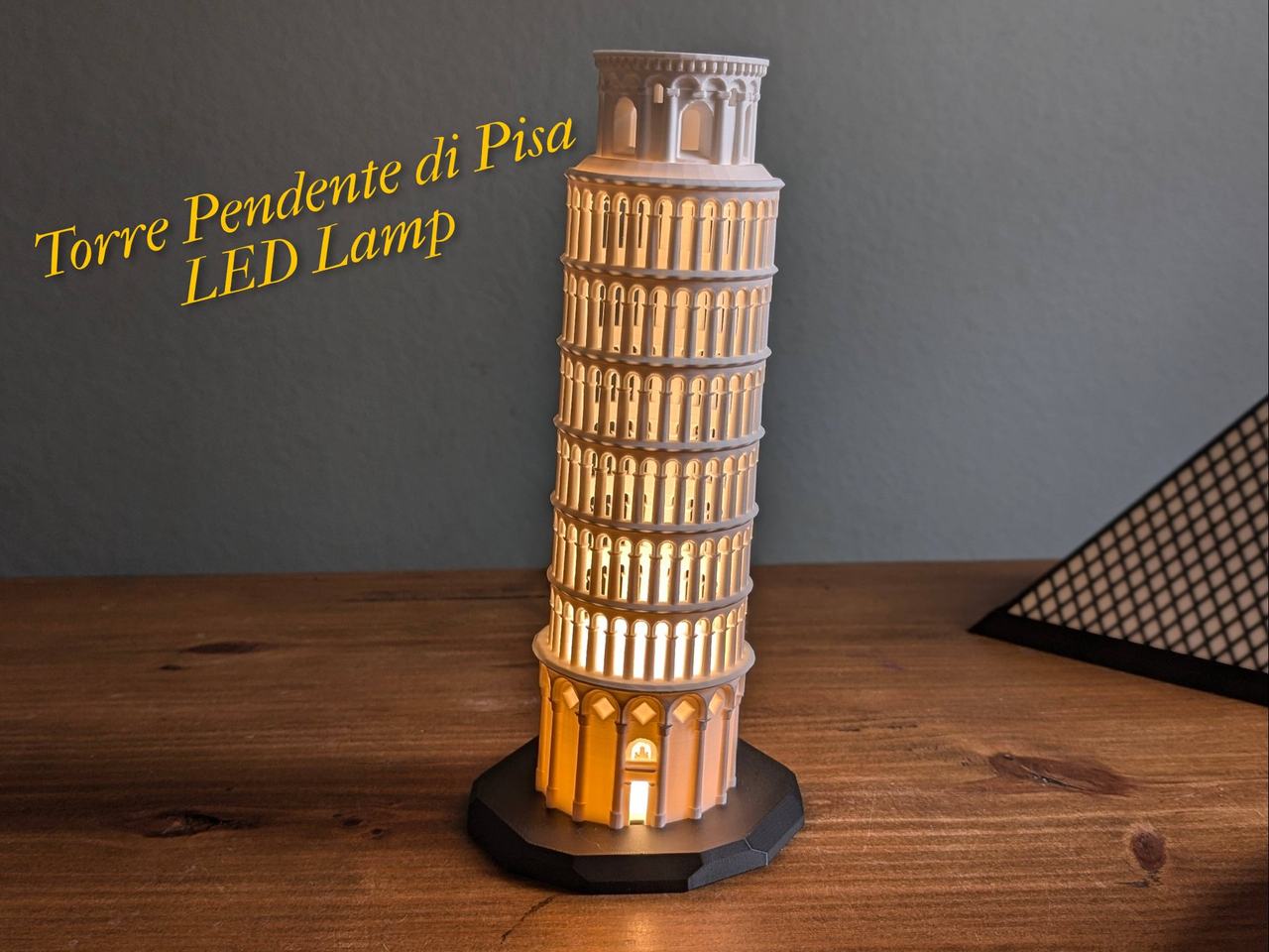Leaning Tower of Pisa LED Lamp