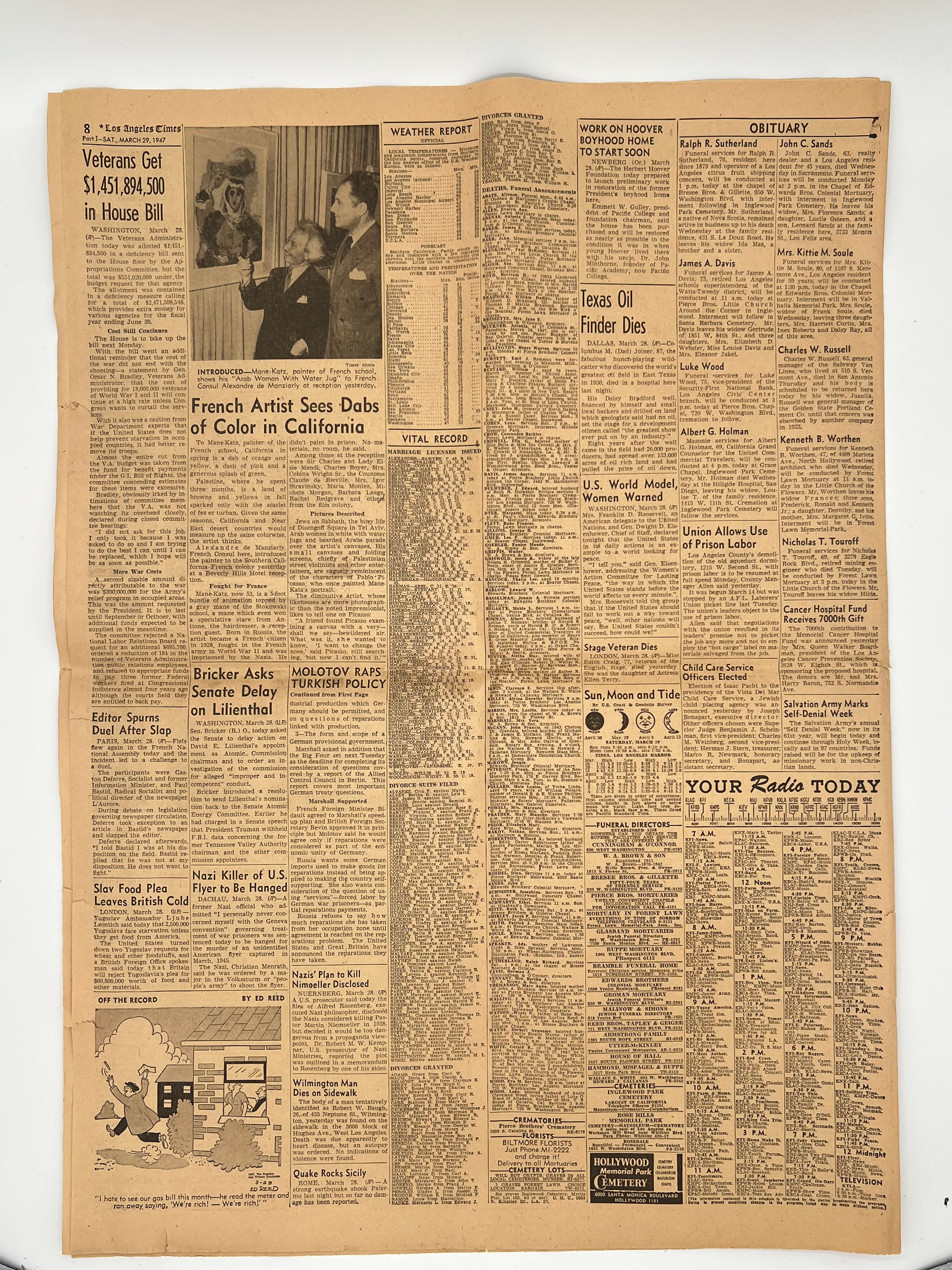 Vintage Los Angeles Times Historical Headline Newspaper - Image 2