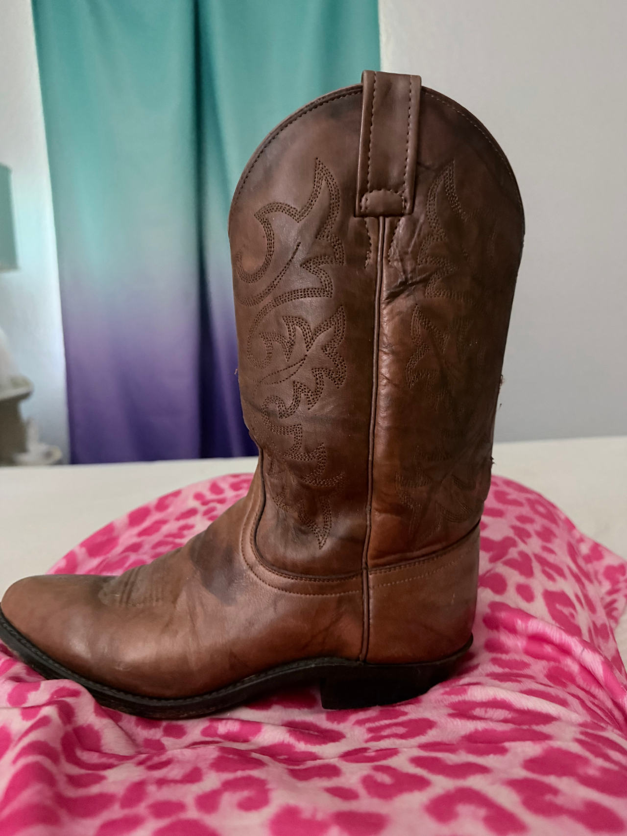 Justin Men's Brown Leather Western Boots