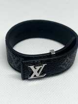 Louis Vuitton Slim Bracelet Black Leather 9‑Inch - Image 1