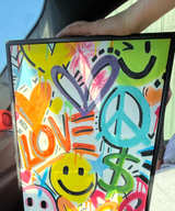 Graffiti Pop Art Canvas Painting - Image 1