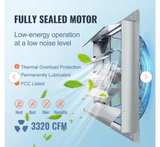 VEVOR 24-inch Shutter Exhaust Fan Aluminum - Image 4
