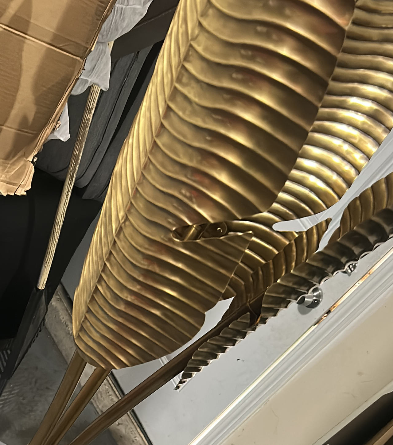 Vintage Gold Palm Leaf Floor Lamp