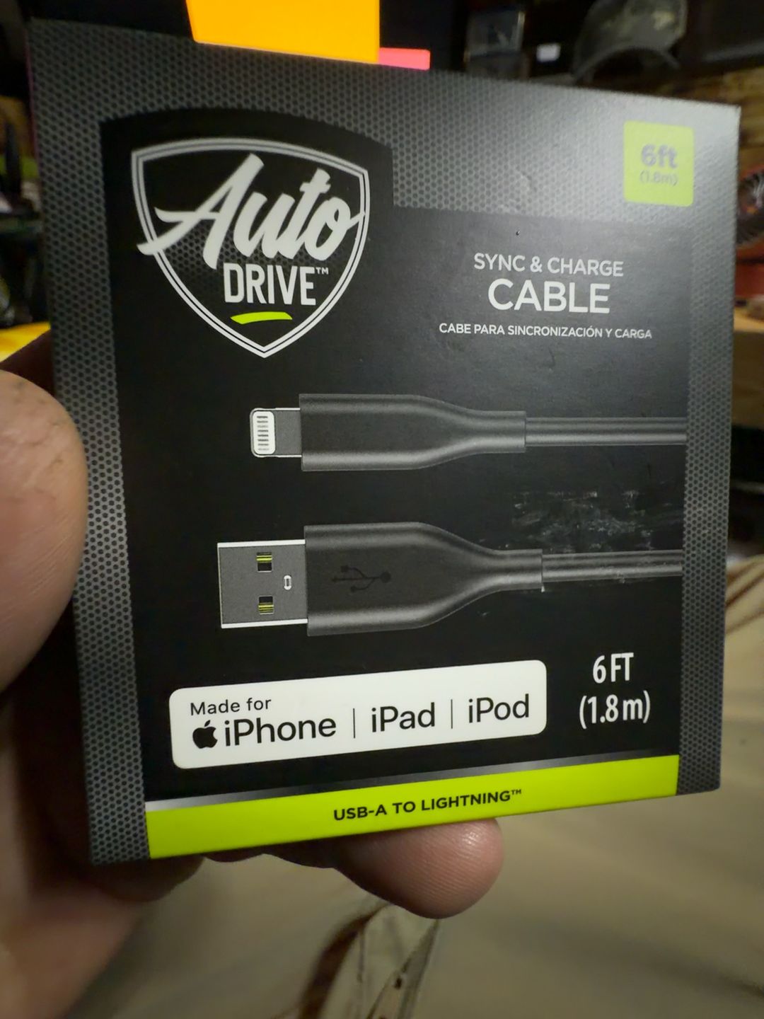 Auto Drive USB to Lightning Cable 6ft*Brand New in Box
