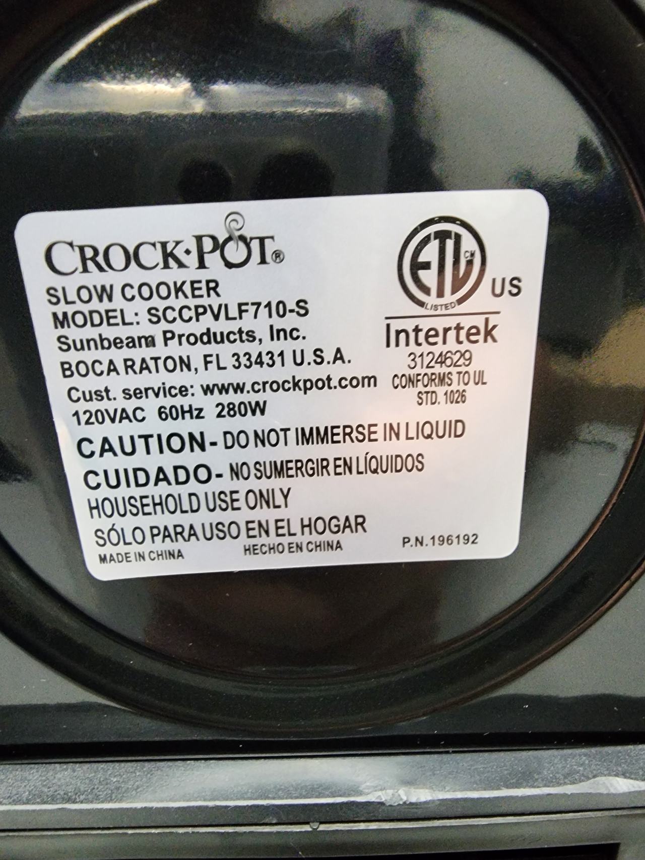 Crock-Pot 7-Quart Programmable Cook & Carry Slow Cooker
