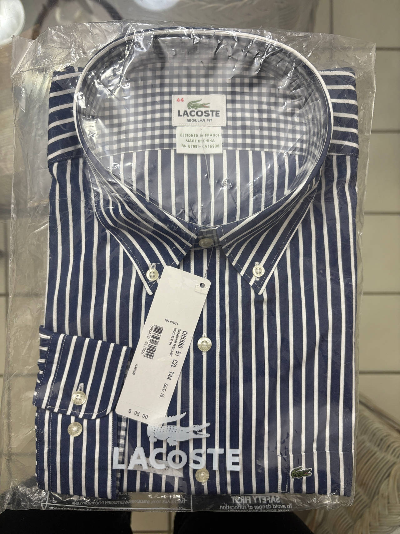 Lacoste Regular Fit Striped Shirt