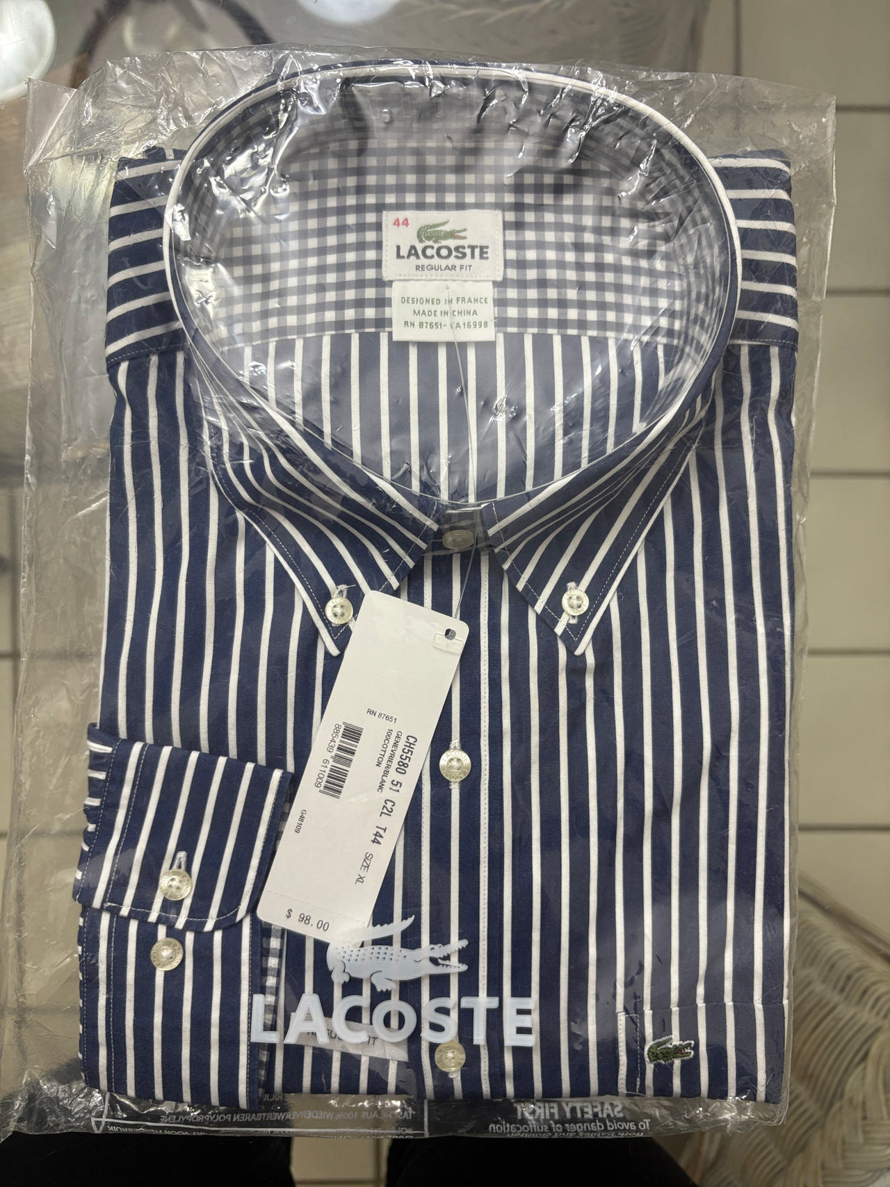 Lacoste Regular Fit Striped Shirt
