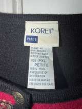 Koret Vintage Embroidered Sweater PXL PETITE 100% WOOL - Image 5