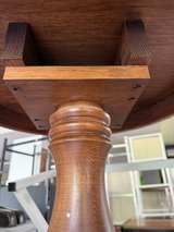 Round Wooden Pedestal Side Table - Image 2