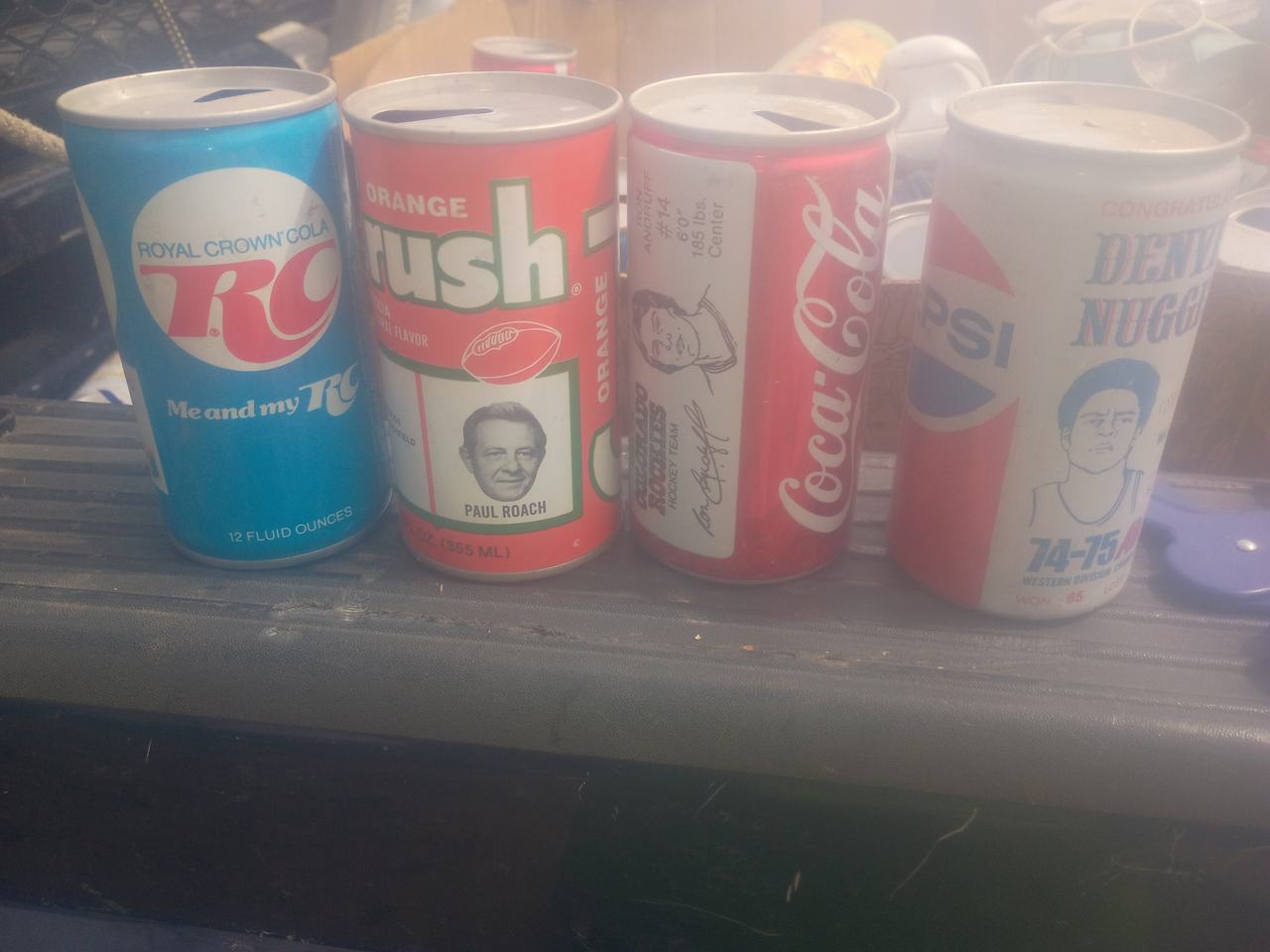Vintage 1970s Commemorative Soda Can Lot