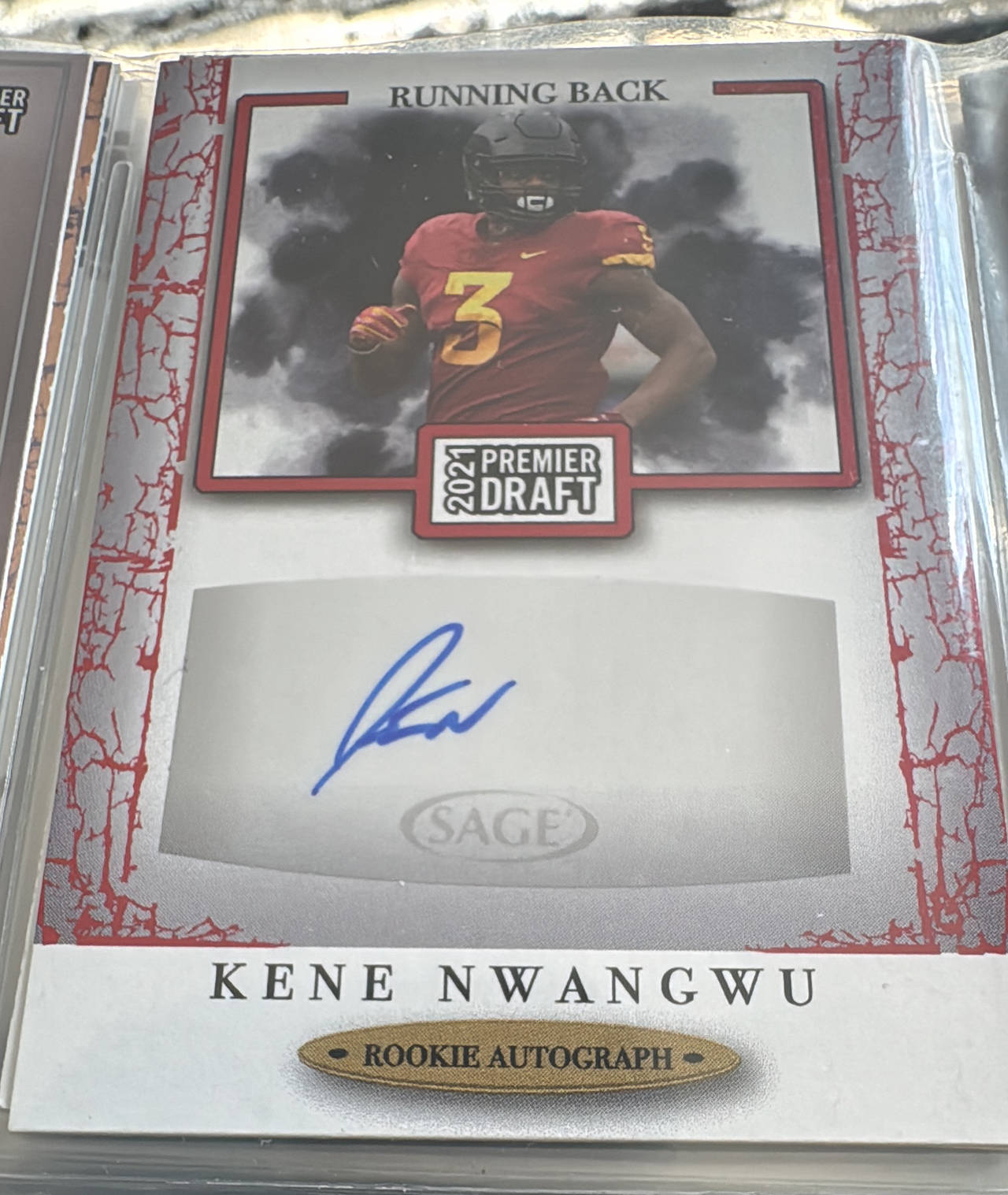 2021 SAGE Premier Draft Kene Nwangwu Rookie Autograph