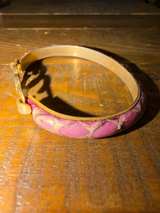 Gucci Vintage 24KT Gold Plated Snakeskin Bangle - Image 2