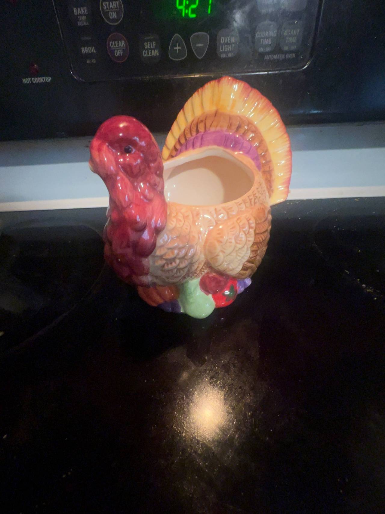 Ceramic Turkey Candle Holder