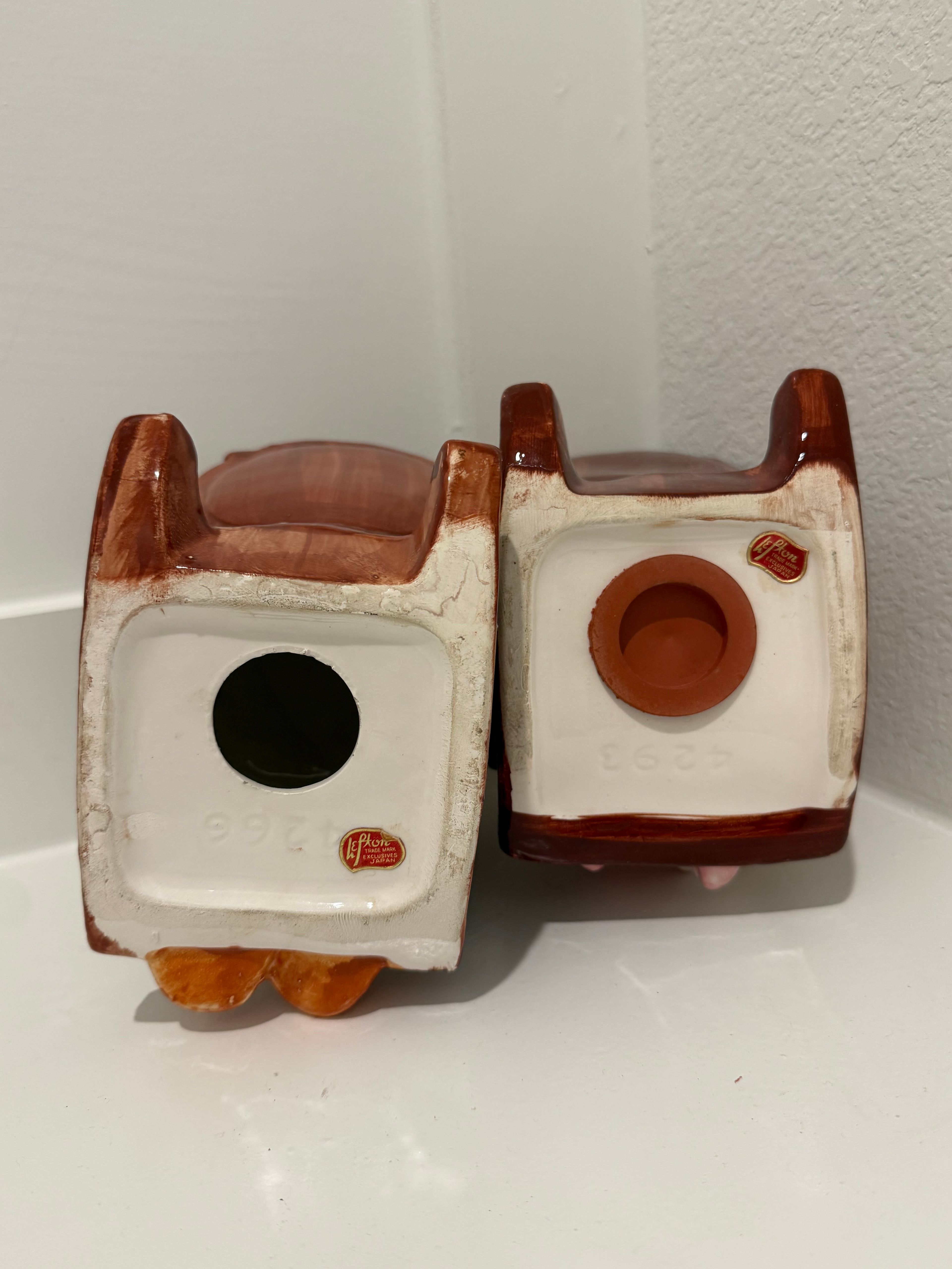 Vintage Ceramic Old Couple Rocking Chair Retirement Fund Coin Banks - Image 8