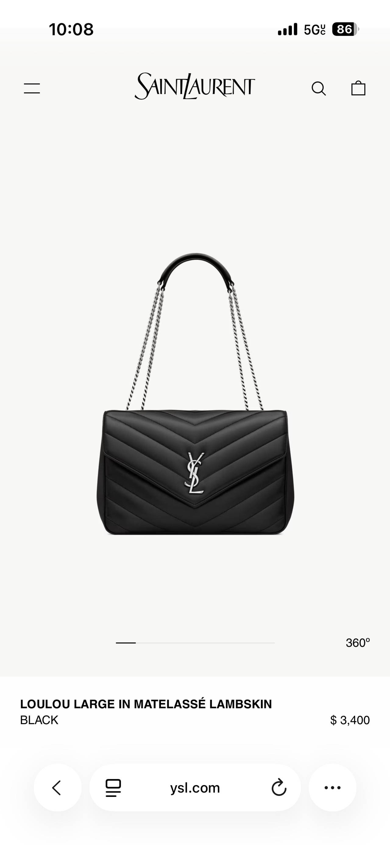 Saint Laurent Loulou Large Bag in Matelassé Lambskin