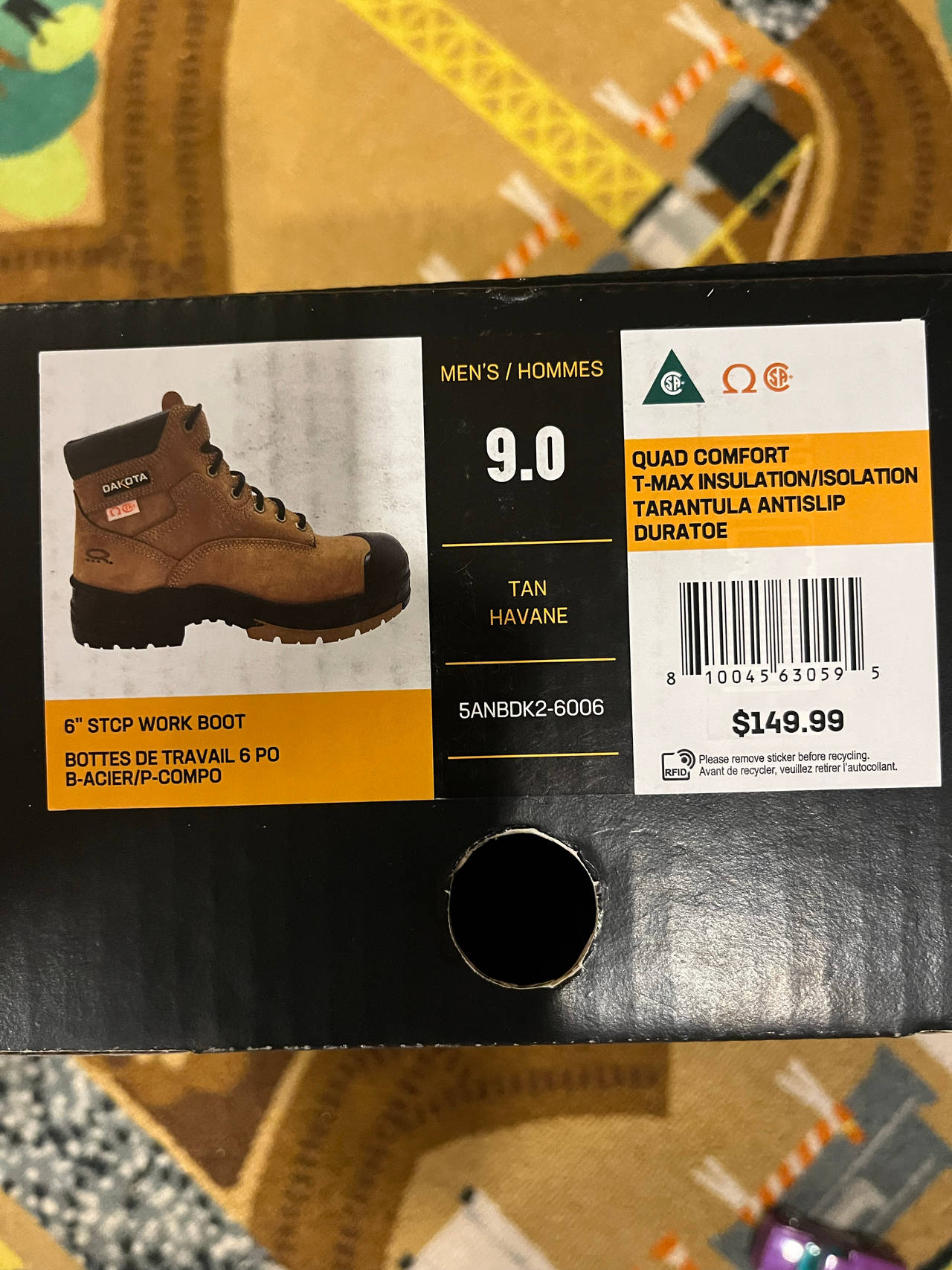 Dakota 6" STCP Work Boot