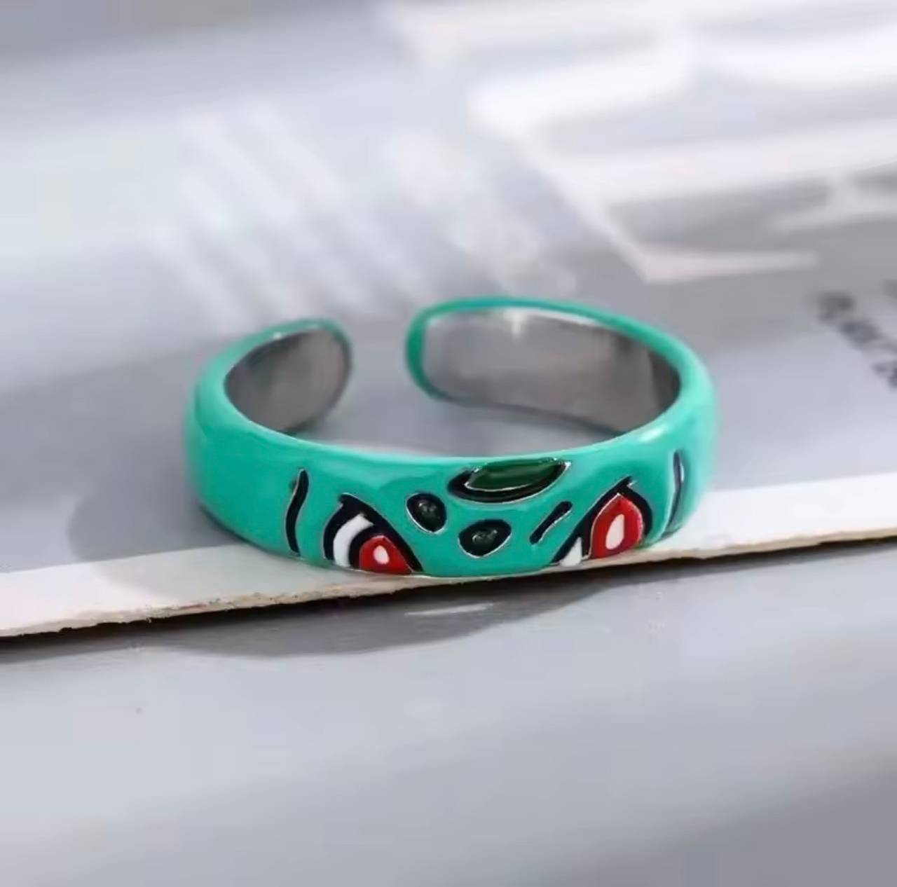 Pokémon Bulbasaur Enamel Adjustable Ring