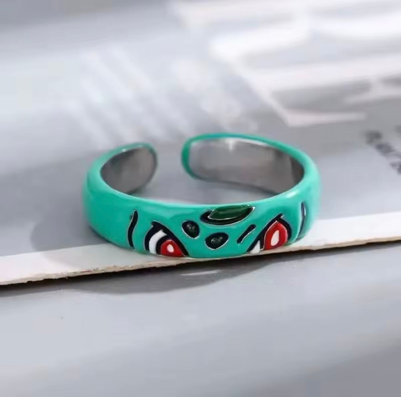 Pokémon Bulbasaur Enamel Adjustable Ring